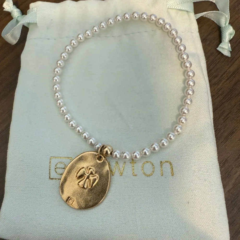 Enewton Extends pearl and large sized 14k gold filled "Inspire" charm bracelet - Picture 2 of 3